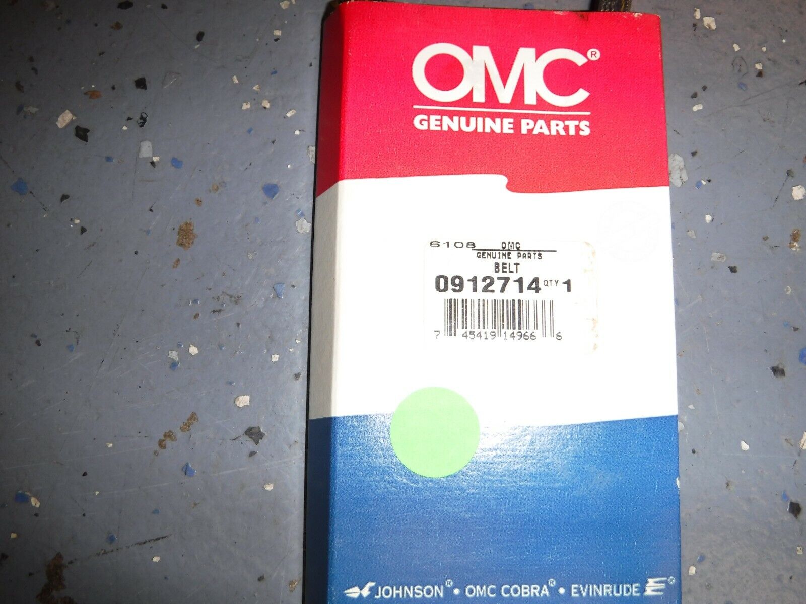 OMC V-BELT.  OEM # 0912714 - Fresh Stock Dated February 2026
