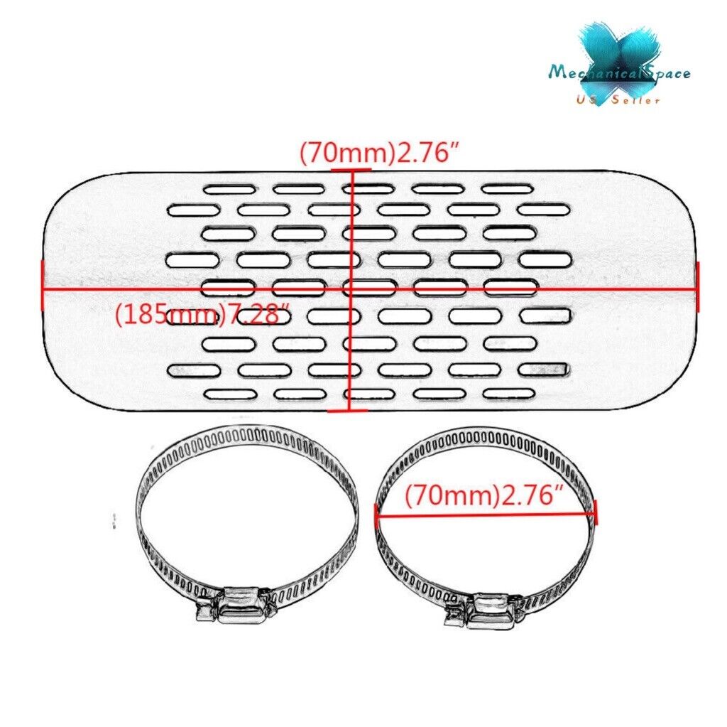 Universal Black Exhaust Muffler Pipe Heat Shield Cover Heel Guard For Motorcycle - Fresh Stock Dated February 2026