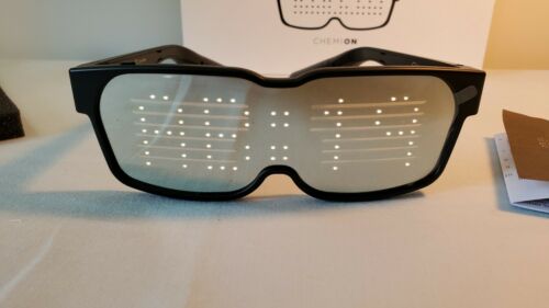 Customizable Bluetooth LED Glasses - CHEMION for Raves, Festivals, Fun Parties👓 - Fresh Stock Dated December 2025