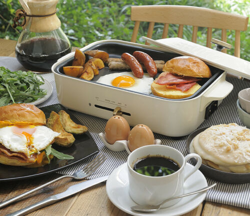 Snoopy Compact Hot Plate Peanuts 5pics, 3 Plates + Ceramic, Grill Plate BRUNO - Fresh Stock Dated February 2026