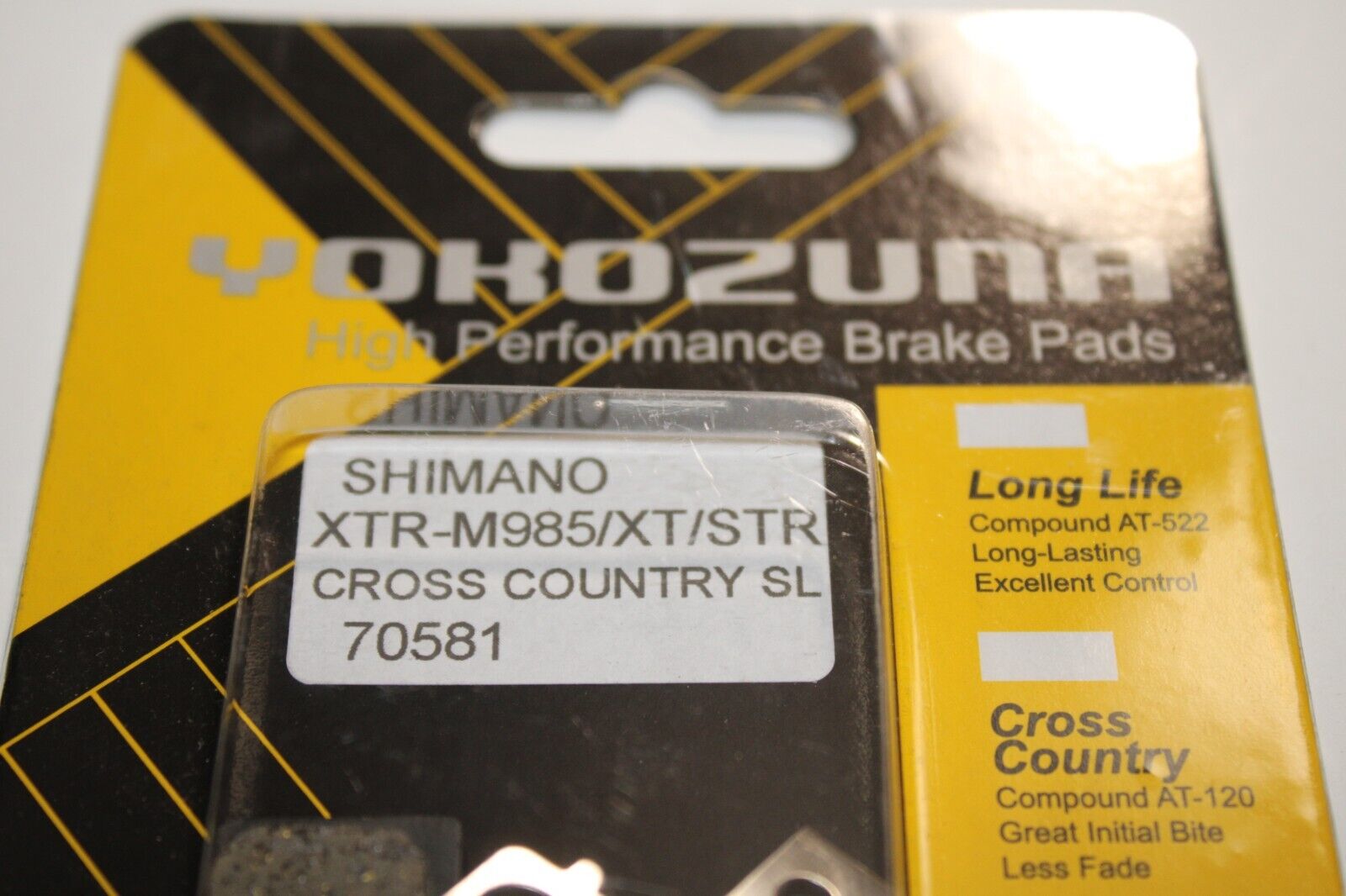 Yokozuna Bicycle Disc Brake Pads Shimano XTR/XT/STR SL AT120 70581 Free Shipping - Fresh Stock Dated February 2026