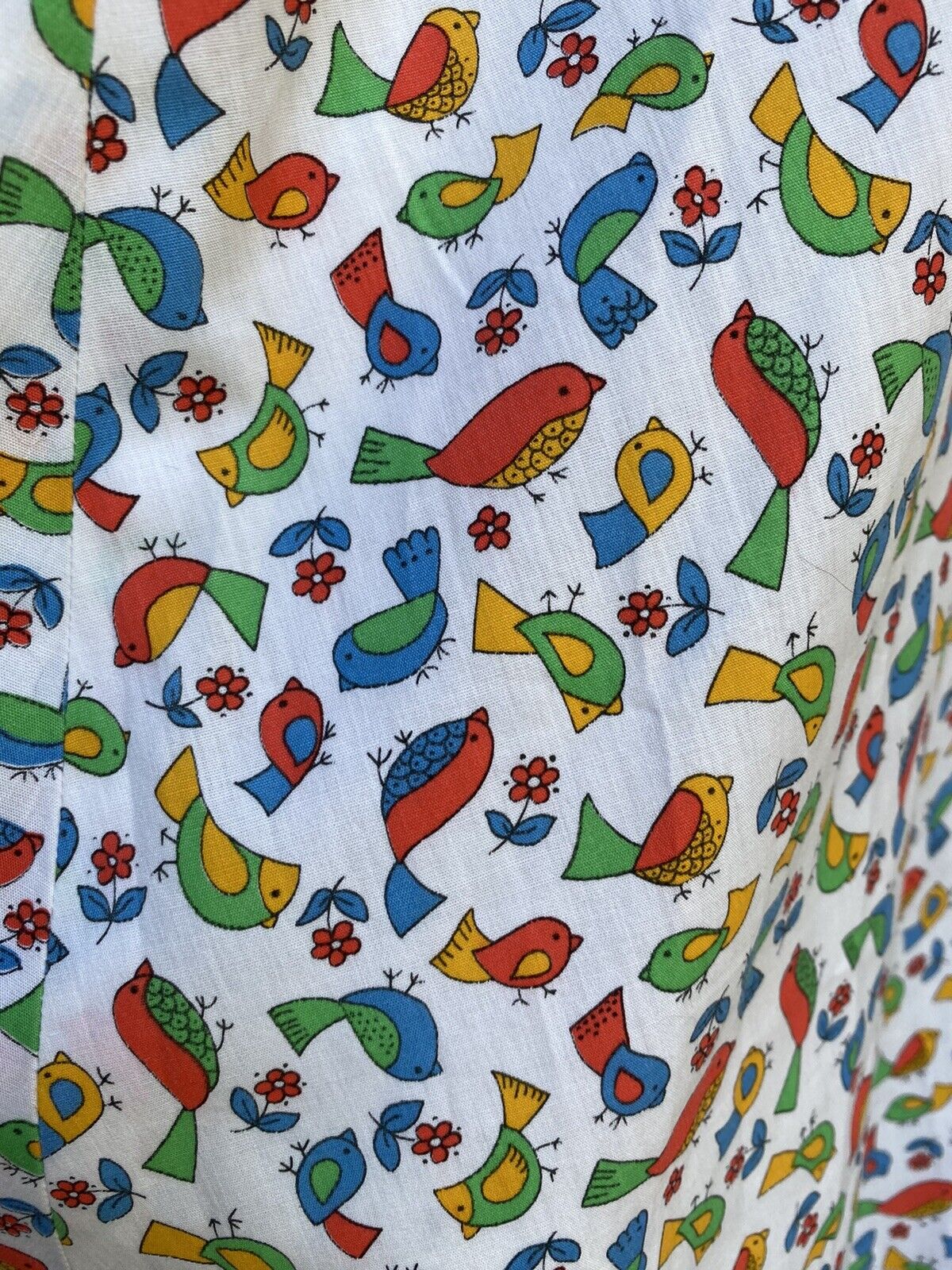 VTG 70’s high waist bird partridge print ruffle hem maxi skirt 24” - Fresh Stock Dated March 2026