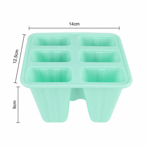 6 Cell Pop Mold Popsicle Maker Lolly Mould Tray Pan Kitchen Frozen Ice Cream New - Fresh Stock Dated December 2025