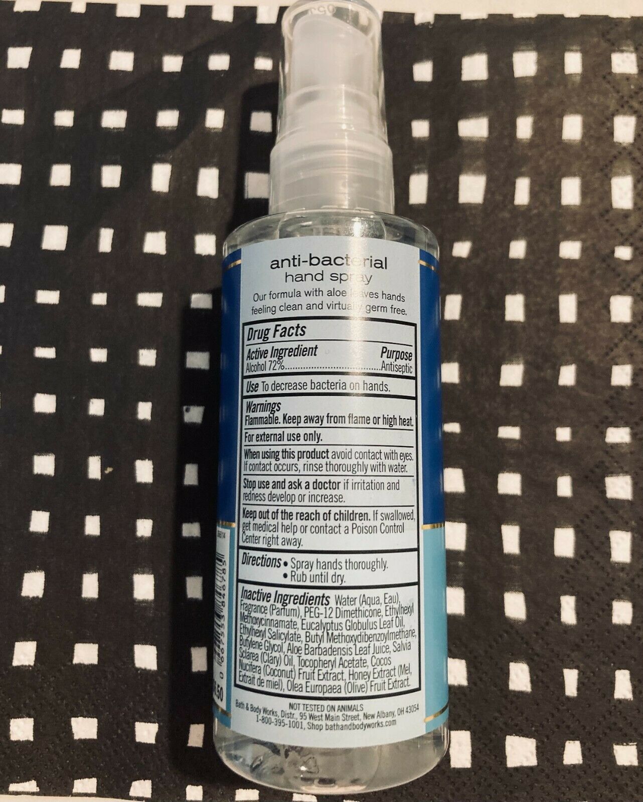 Bath & Body Works Hand Sanitizer Spray Anti Bacterial 3 oz EUCALYPTUS TEA New - Fresh Stock Dated February 2026