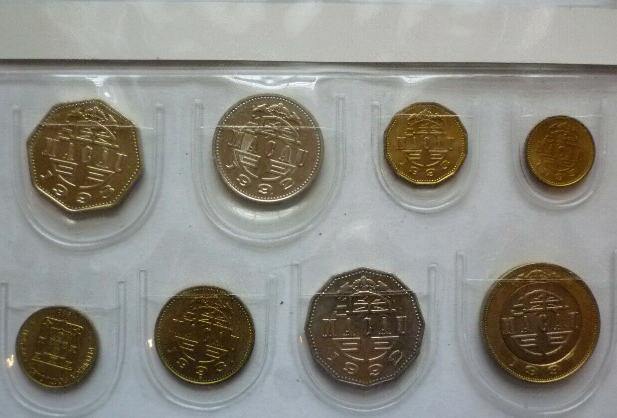 1988 1992 1993 1997 1998 MACAU MACAO CHINA - BU TYPE SET (8) - AVOS & PATACAS - Fresh Stock Dated February 2026