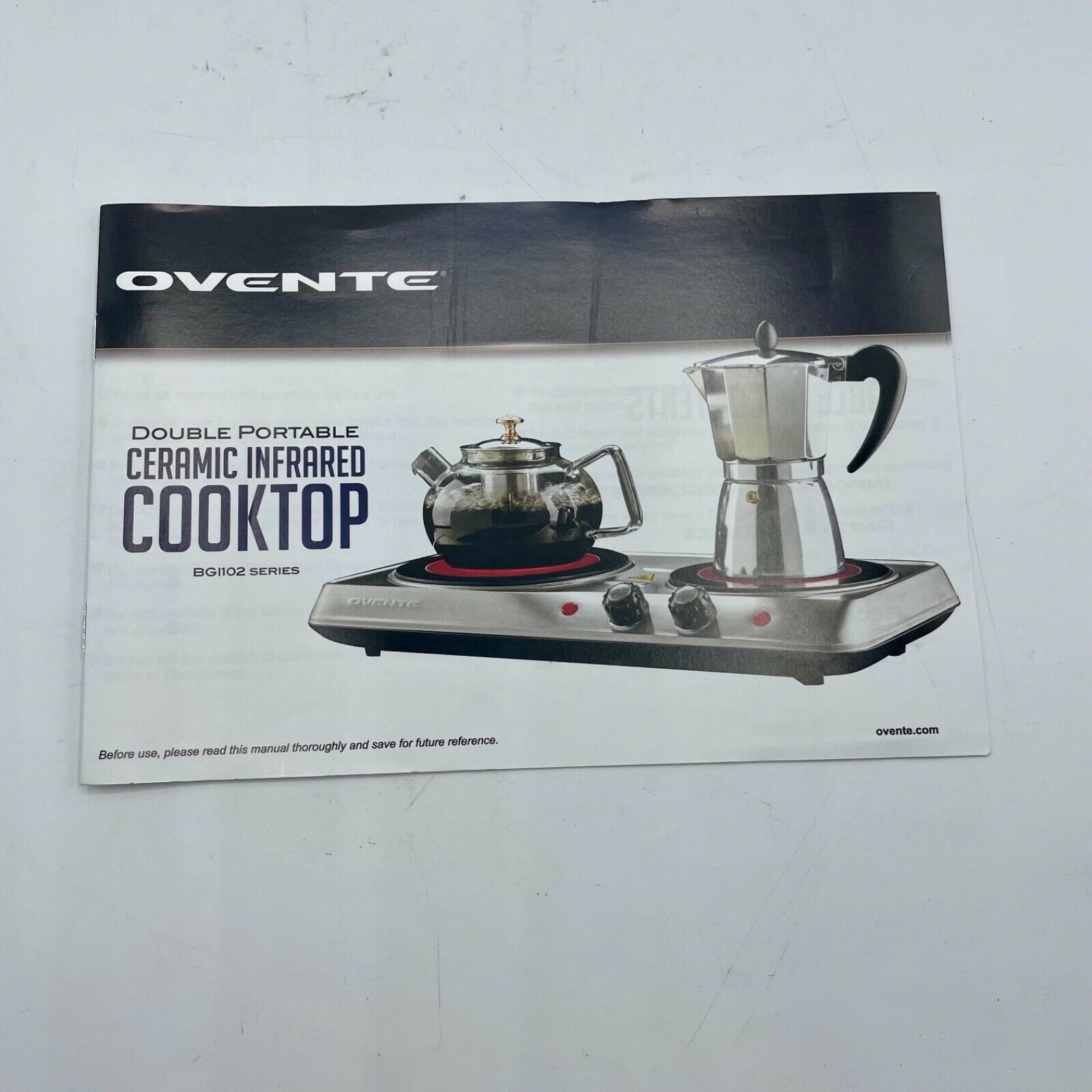Ovente 1700W Double Hot Plate Electric Countertop Infrared Stove BGI102S - Fresh Stock Dated February 2026