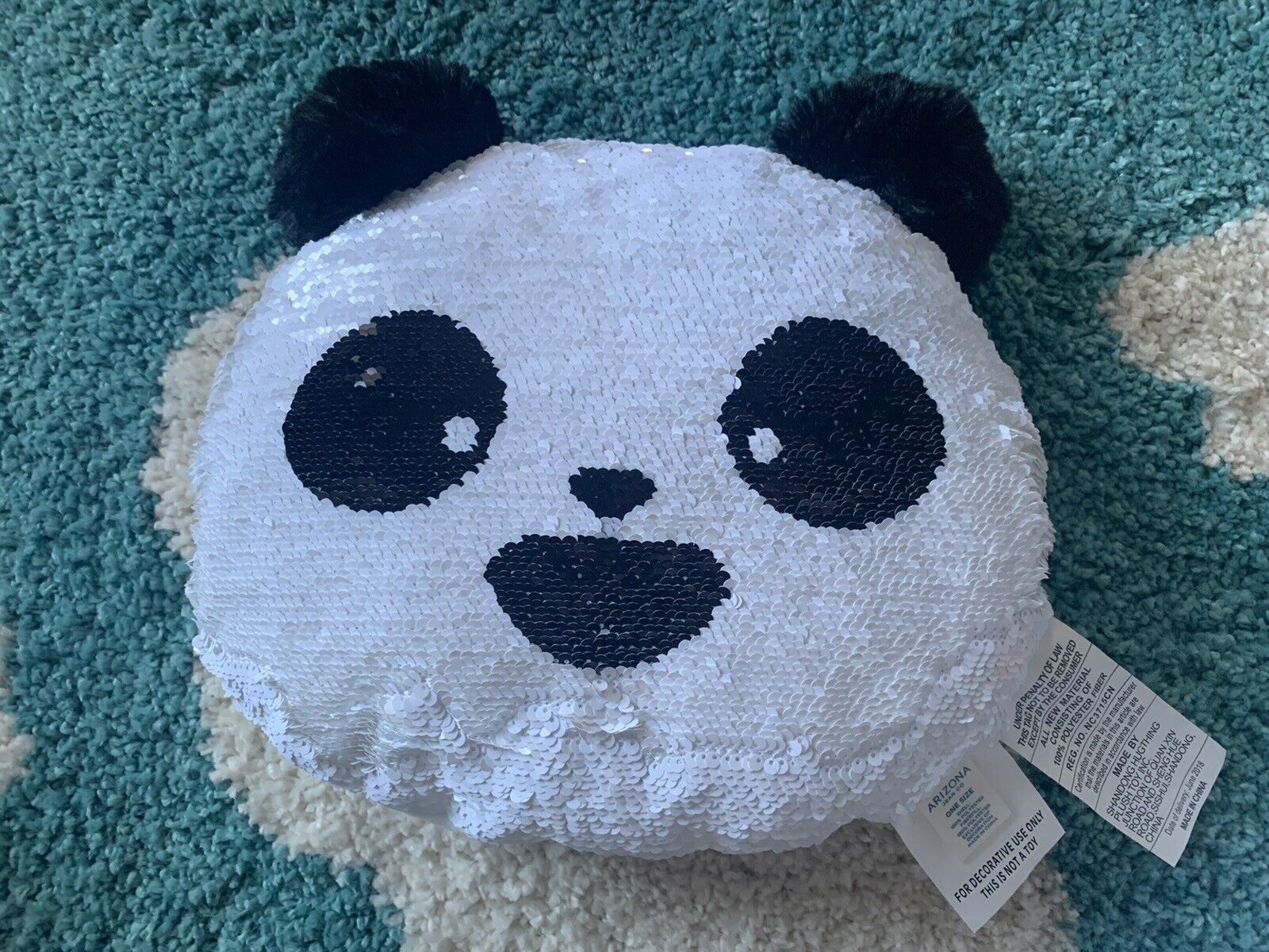 Panda Bear Flip Sequence Pillow Arizona Co. - Fresh Stock Dated February 2026