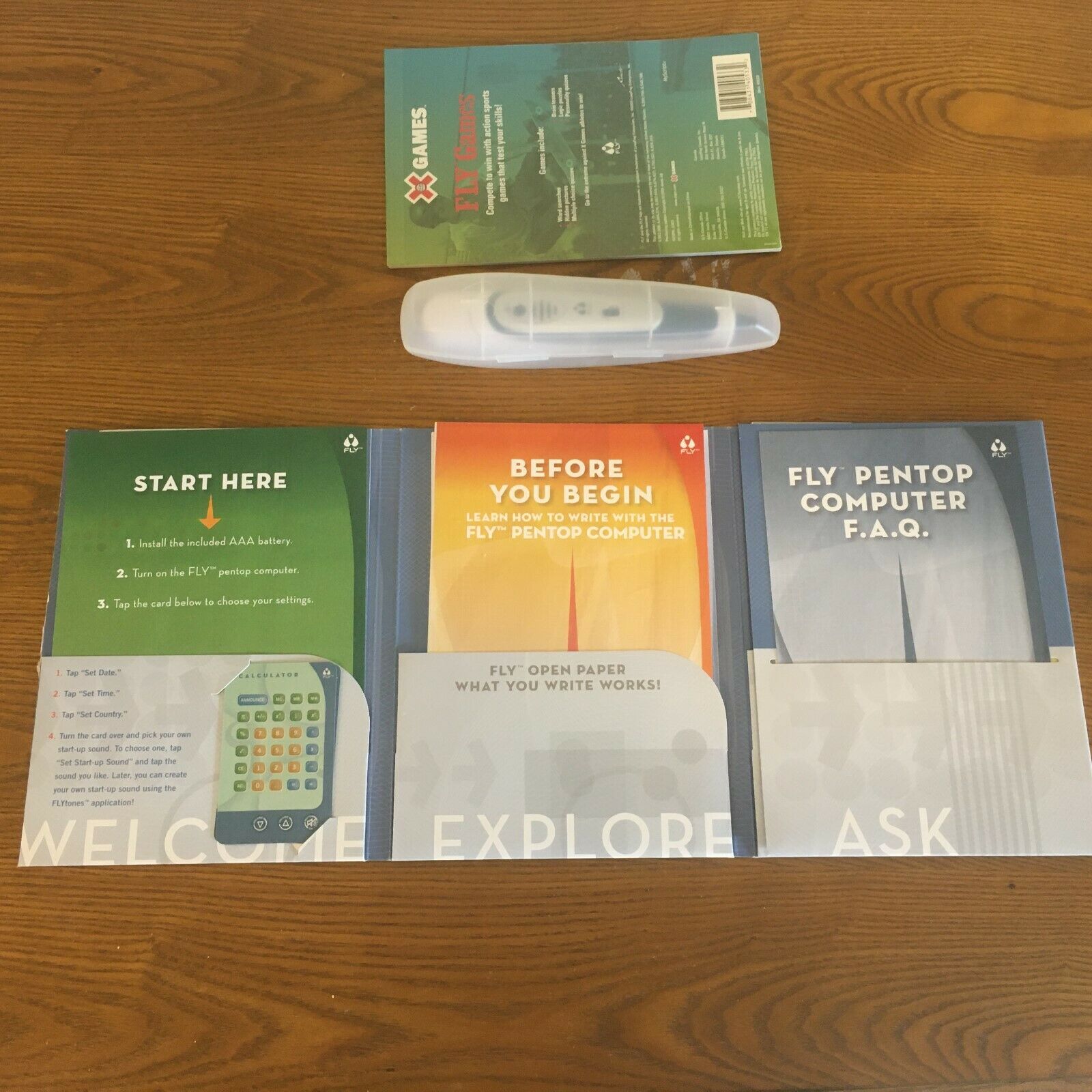 Fly Fusion Digital Pen Pentop Computer, Silver, Paper, Games, Stickers, Cards - Fresh Stock Dated December 2025