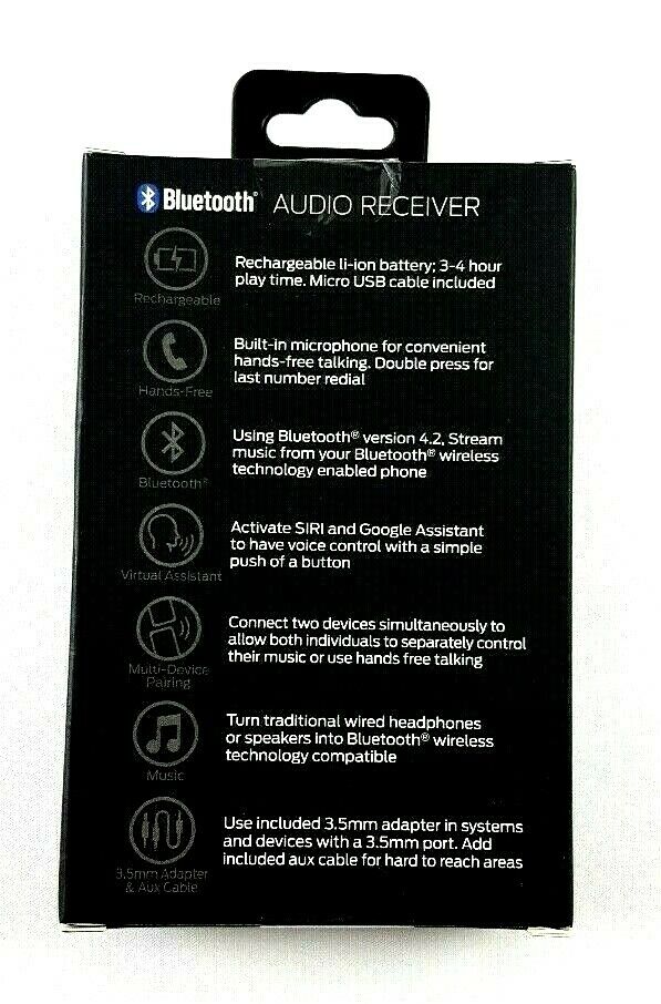 Monster Bluetooth Audio Receiver w/ Google & Siri Virtual Assistant BT 4.2 - NEW - Fresh Stock Dated February 2026