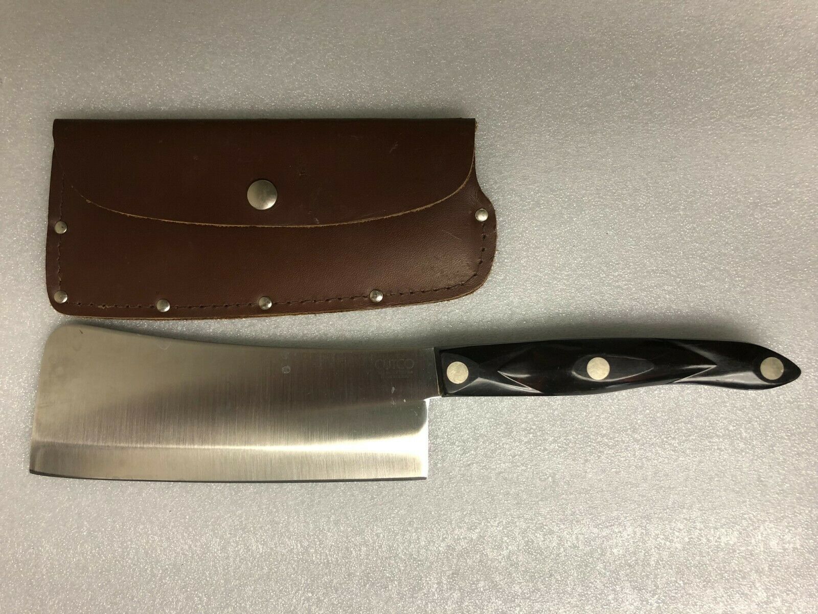 Cutco Cleaver w/Sheath Model #1937 Brown Handle, Used, MSRP 4.00 - Fresh Stock Dated December 2025