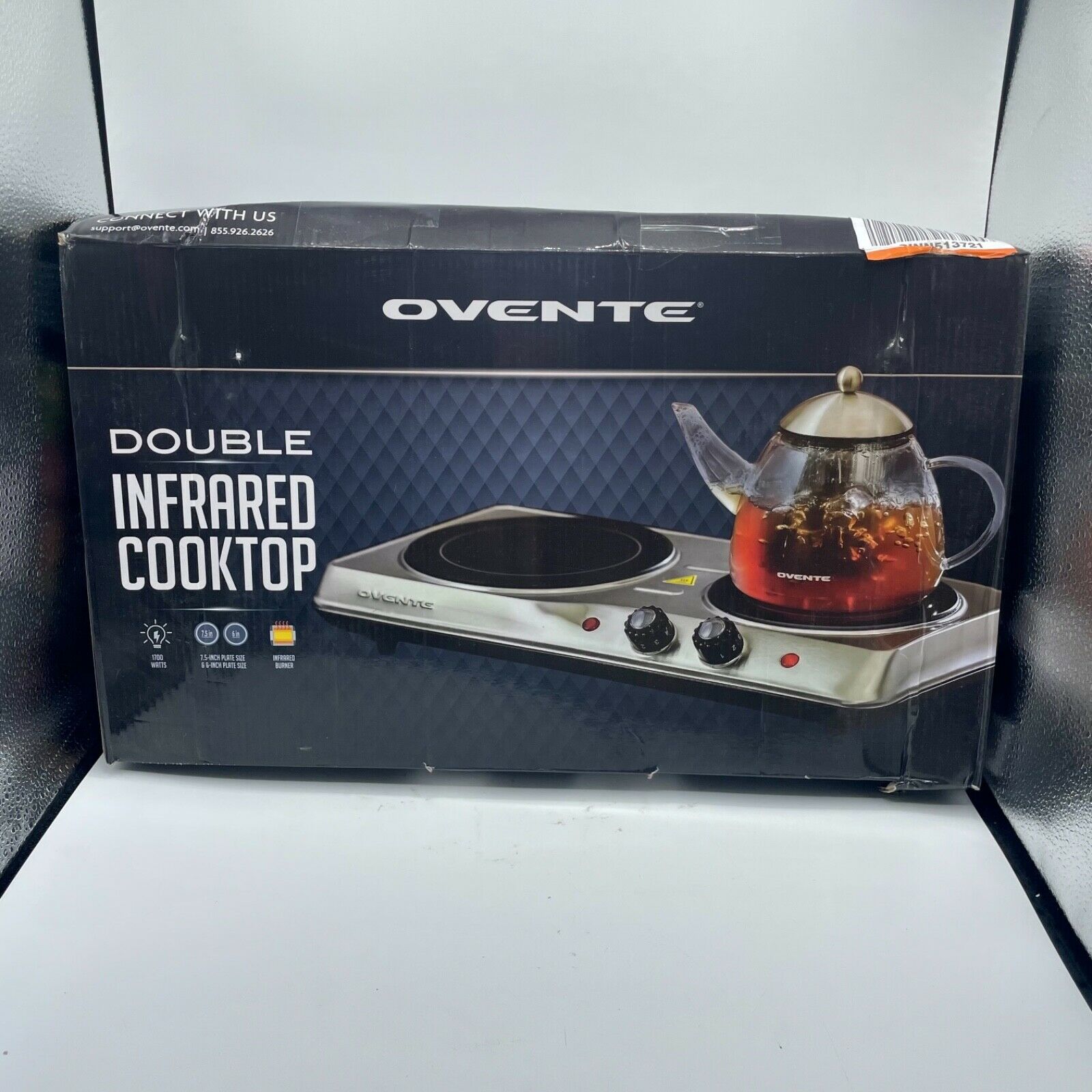 Ovente 1700W Double Hot Plate Electric Countertop Infrared Stove BGI102S - Fresh Stock Dated February 2026