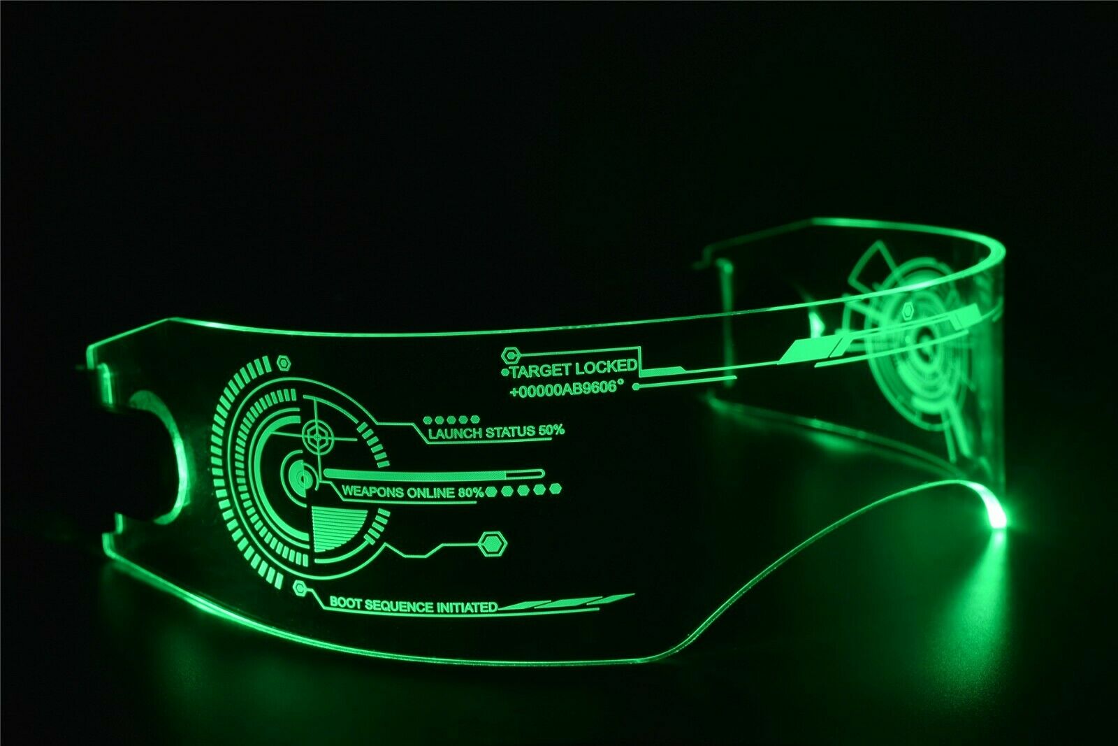 Fursuit Furry Costume LED Visor Glasses Cyberpunk Tron CyberGoth Goggles Cosplay - Fresh Stock Dated December 2025