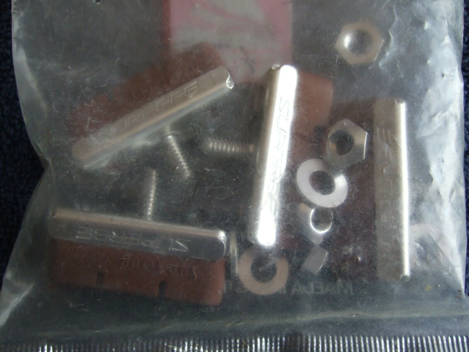 SunTour Superbe Brake Pads  NOS  Red Nutted - Fresh Stock Dated February 2026