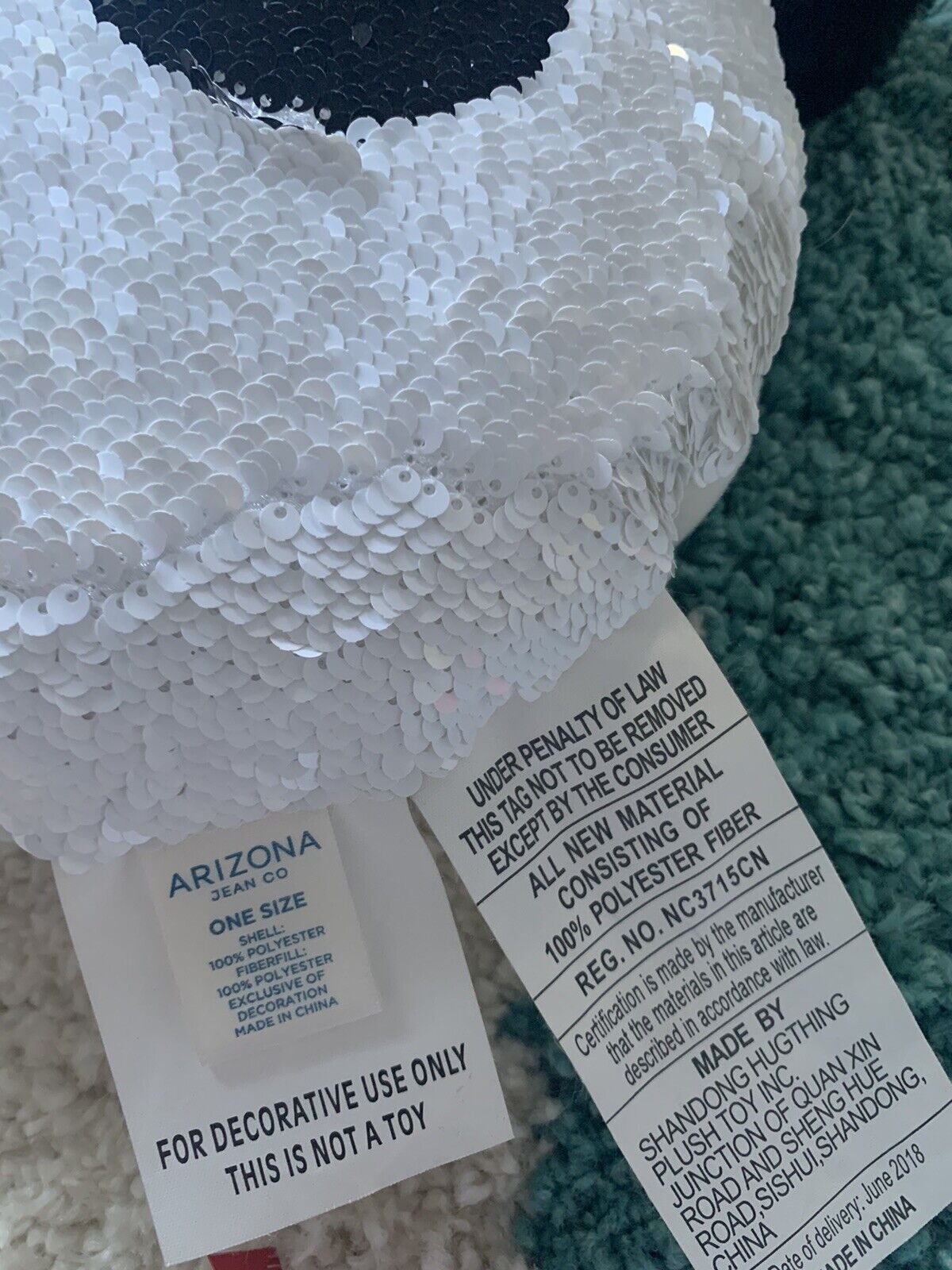 Panda Bear Flip Sequence Pillow Arizona Co. - Fresh Stock Dated February 2026