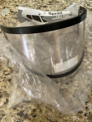 SPRINT Helmet Clear Full Face Double Lens Shield Made in USA - Fresh Stock Dated December 2025