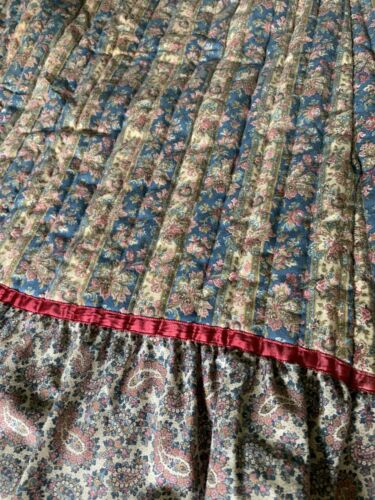 Vintage Quilted Prairie Skirt Womens S M Paisley Flowers - Fresh Stock Dated February 2026