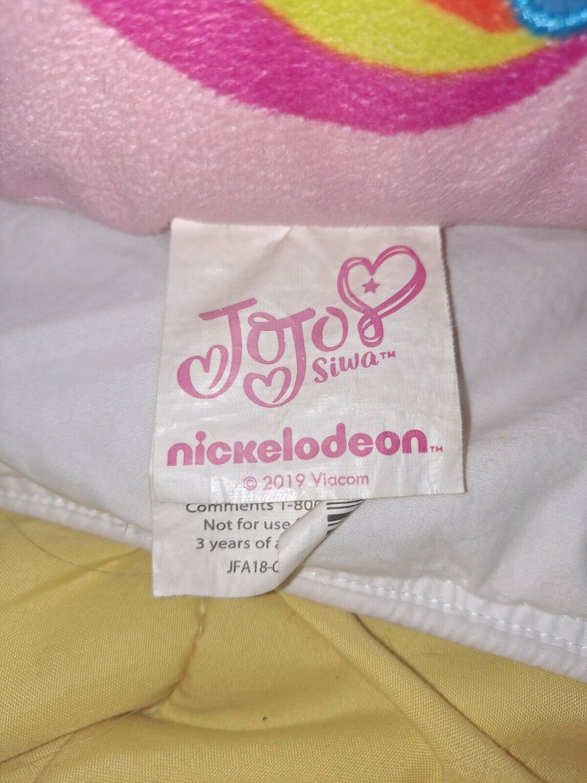 RARE JoJo Siwa Pink Unicorn Shaped Pillow Very Cute Very Nice 15