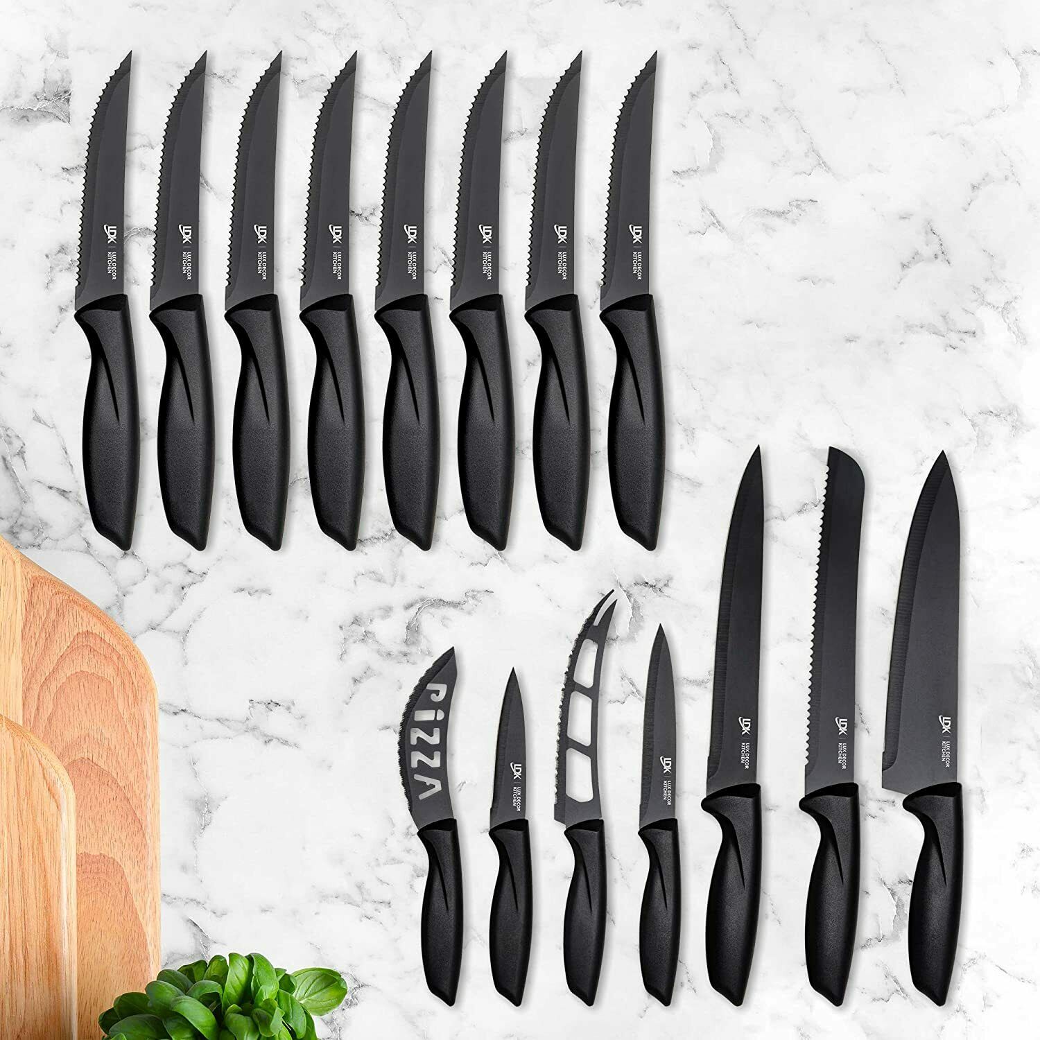 Knife Set Sharp Stainless Steel Professional Chef Cutlery Steak Kitchen Knives - Fresh Stock Dated December 2025