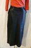 Vintage 1980`s Black Leather Mid Calf Length Straight Cut Skirt - Fresh Stock Dated February 2026