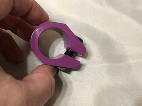 TUF NECK SEAT POST CLAMP LAVENDER PURPLE OLD SCHOOL BMX - Fresh Stock Dated December 2025