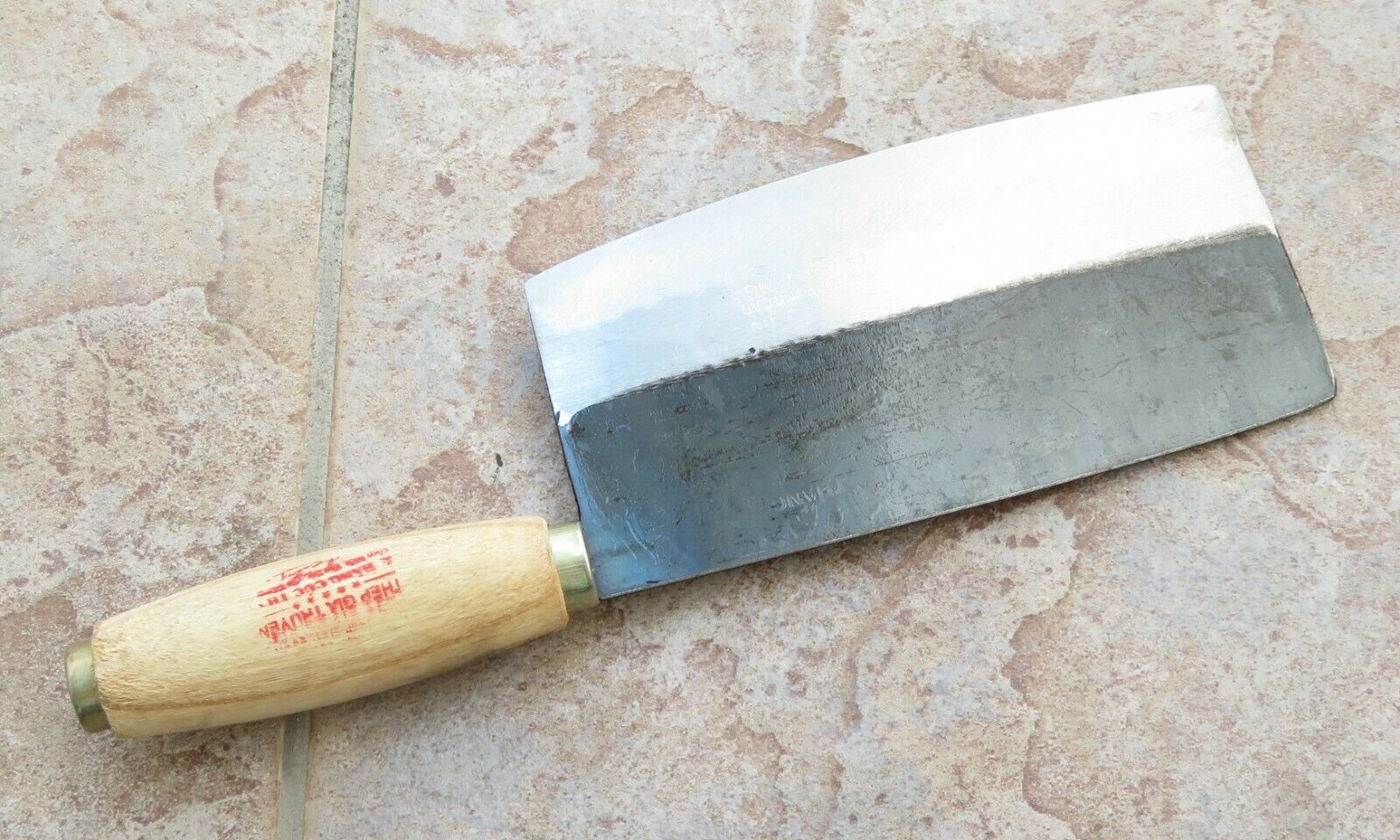 Crude - Chinese Vegetable Cleaver Knife, 7 inch,Carbon Steel, Super Thin & Light - Fresh Stock Dated December 2025