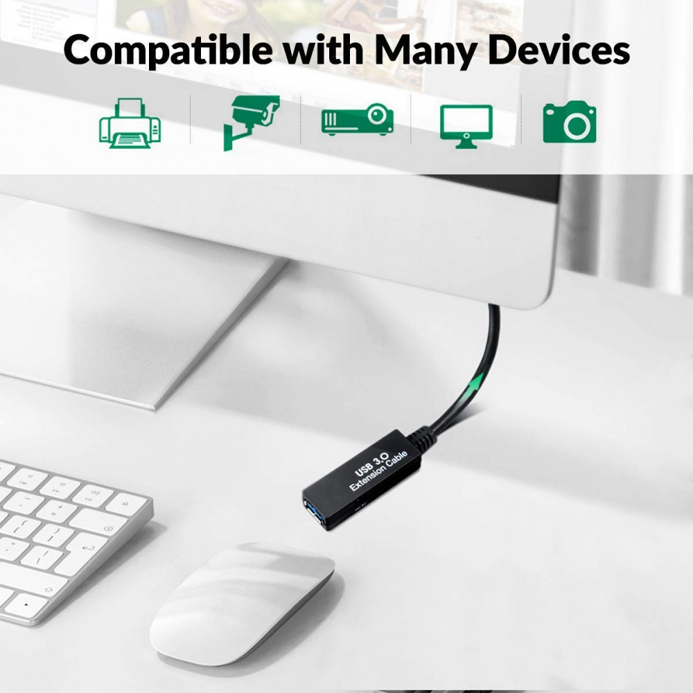 50FT USB 3.0 Extension Cable,Active Cable Black-50FT-B - Fresh Stock Dated February 2026