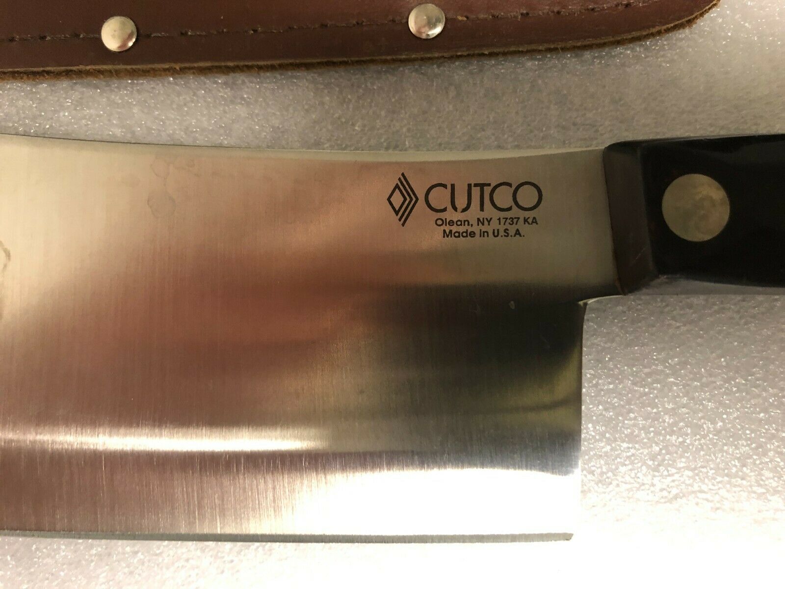 Cutco Cleaver w/Sheath Model #1937 Brown Handle, Used, MSRP 4.00 - Fresh Stock Dated December 2025
