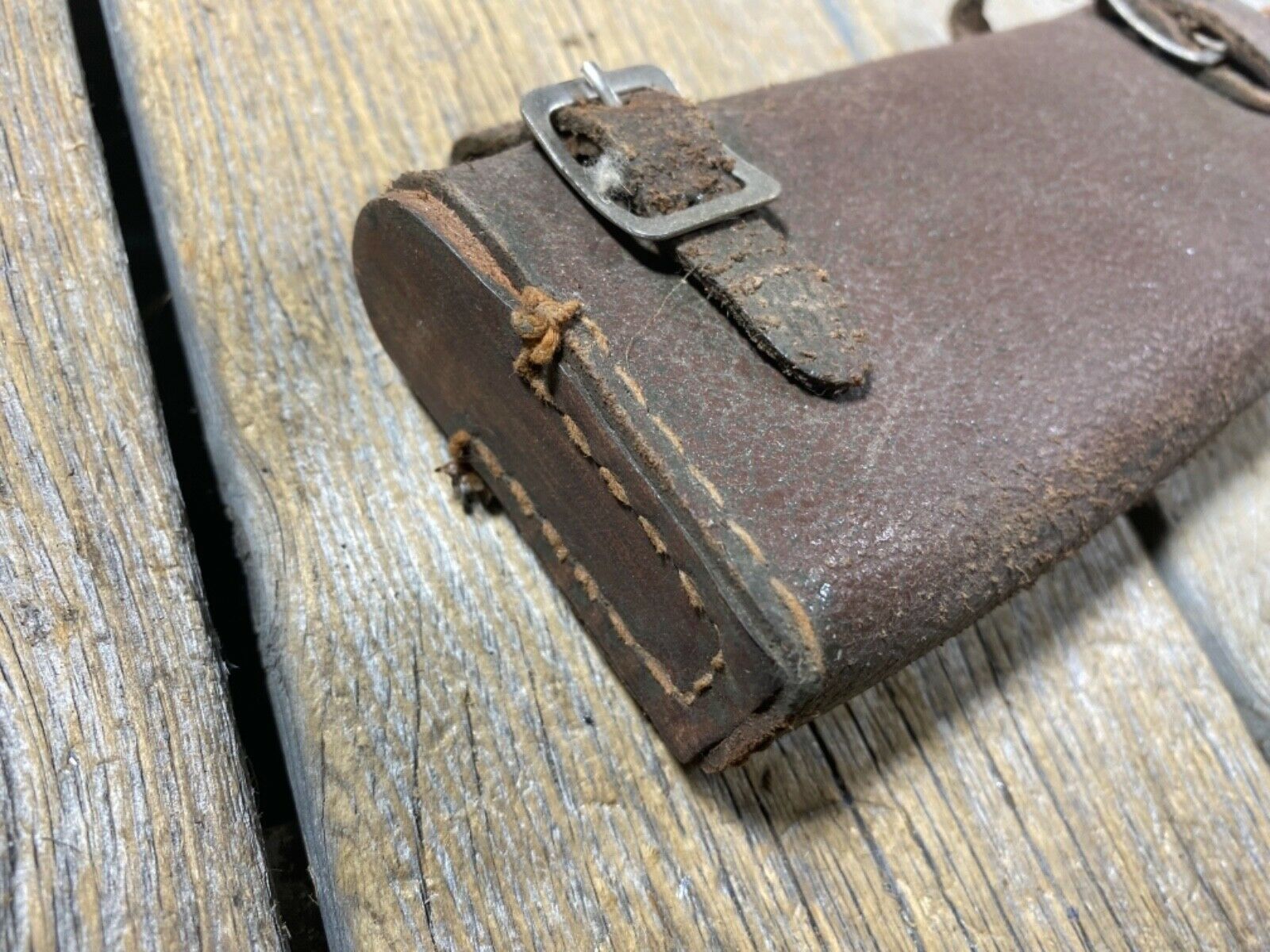VINTAGE ANTIQUE BIKE BICYCLE SADDLE BAG TOOL BAG LEATHER TOOL POUCH FOR SEAT USE - Fresh Stock Dated December 2025