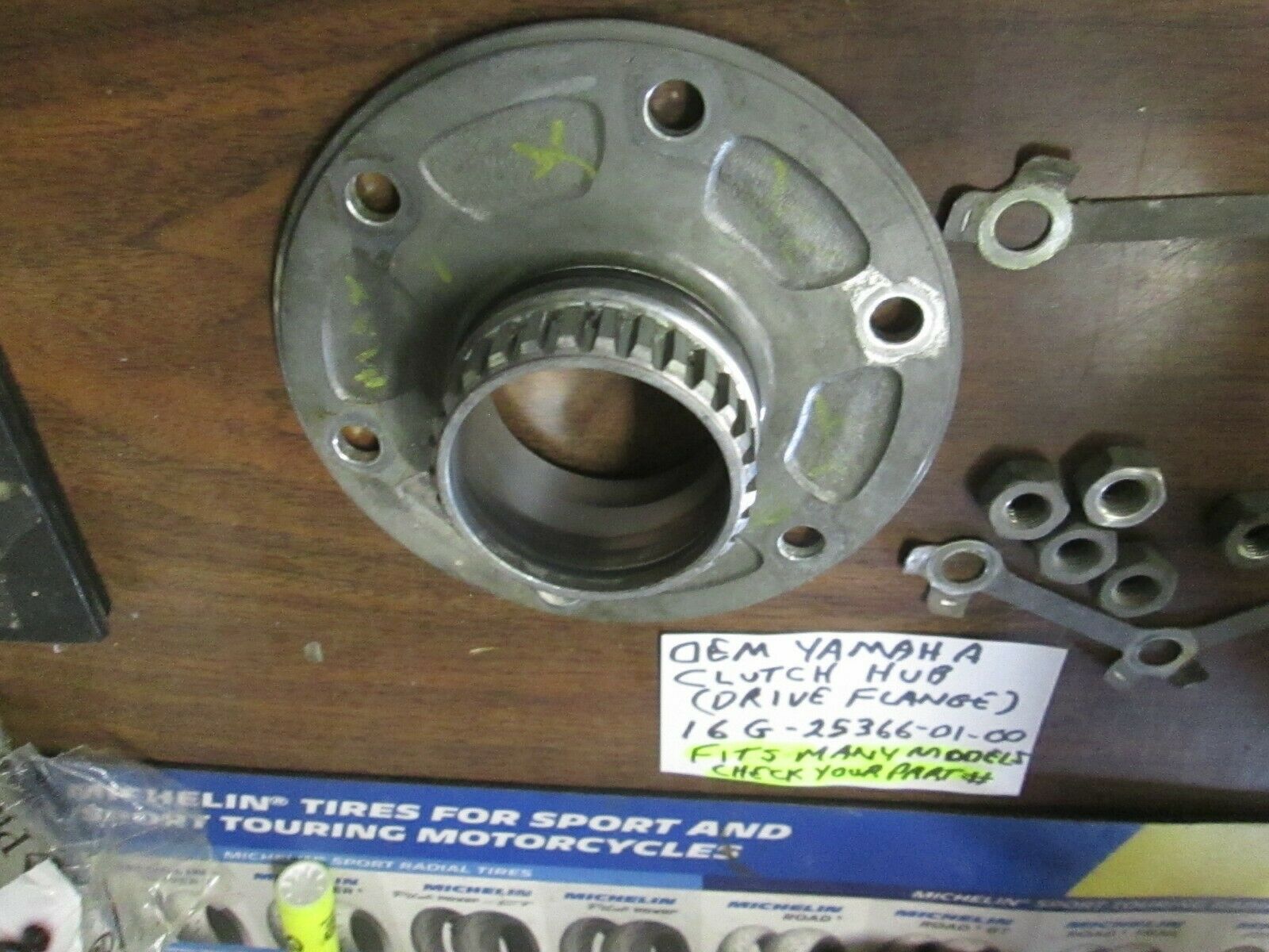 YAMAHA OEM CLUTCH HUB , REAR WHEEL DRIVE FLANGE 16G-25366-01-00 - Fresh Stock Dated February 2026