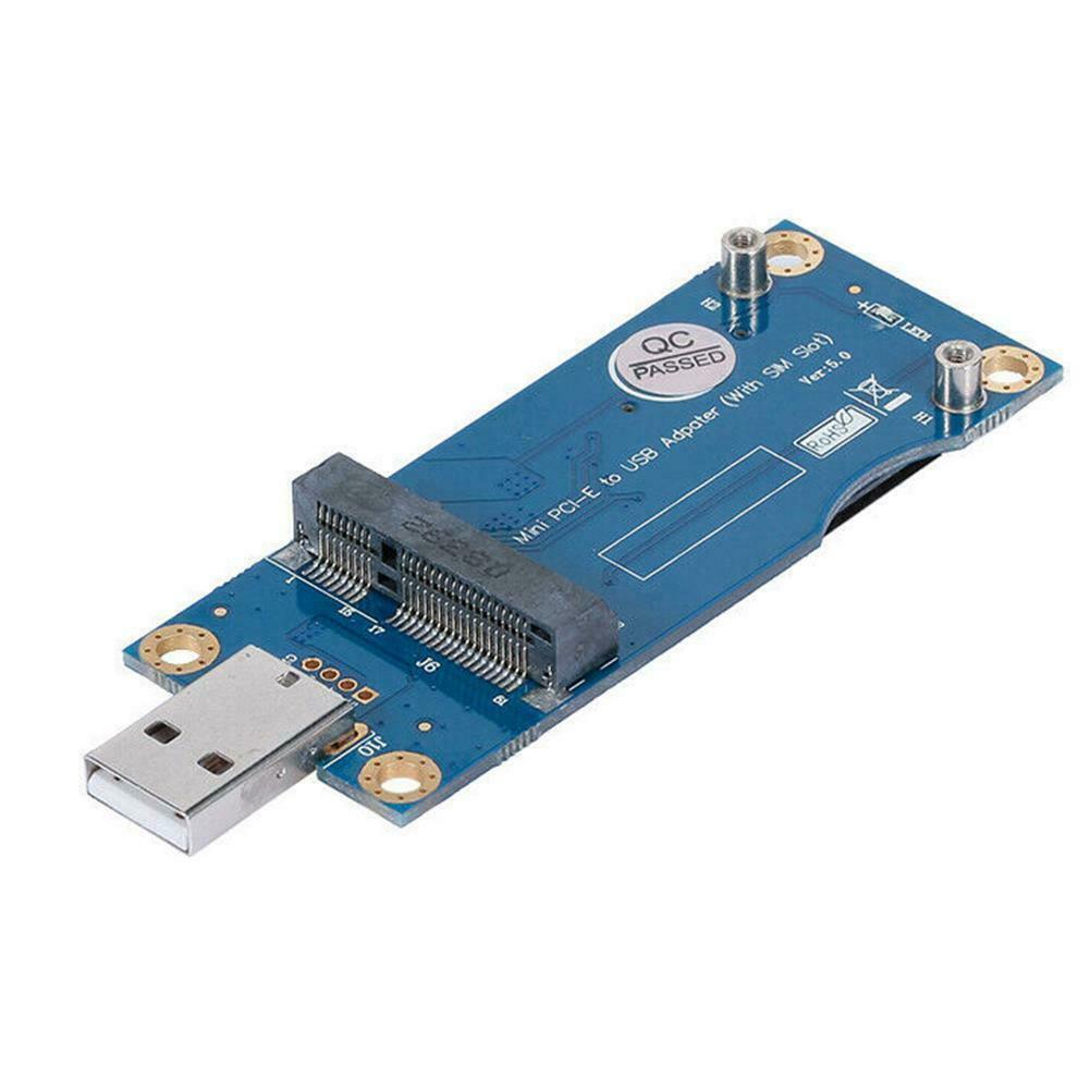 1Pcs Blue Mini PCI-E to USB Converter Adapter Card WWAN Test 3G/4G Module - Fresh Stock Dated December 2025