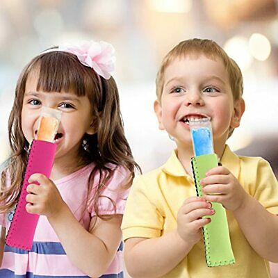 HaiMay 40 Pieces Reusable Popsicle Holders Bags Freezer Ice Sleeves Antifreezing - Fresh Stock Dated February 2026