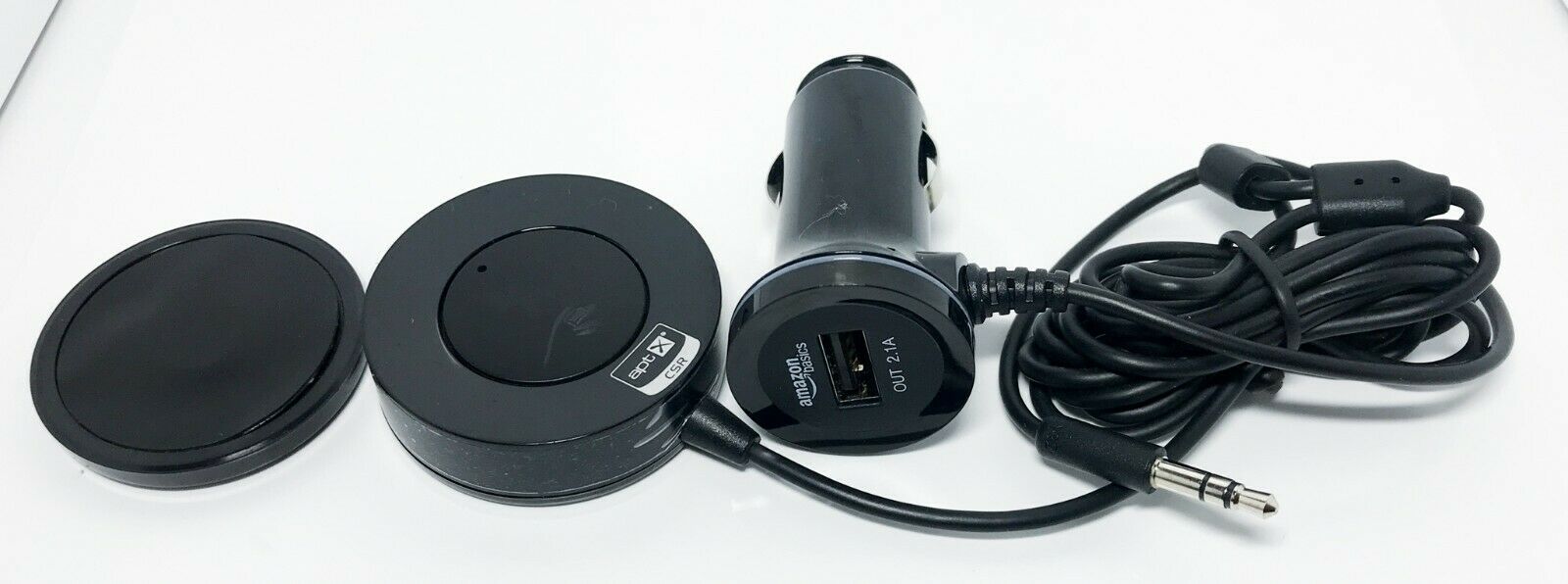 Amazon Basics Bluetooth Hands-Free Car Kit with 3.5mm Aux Jack - Fresh Stock Dated December 2025