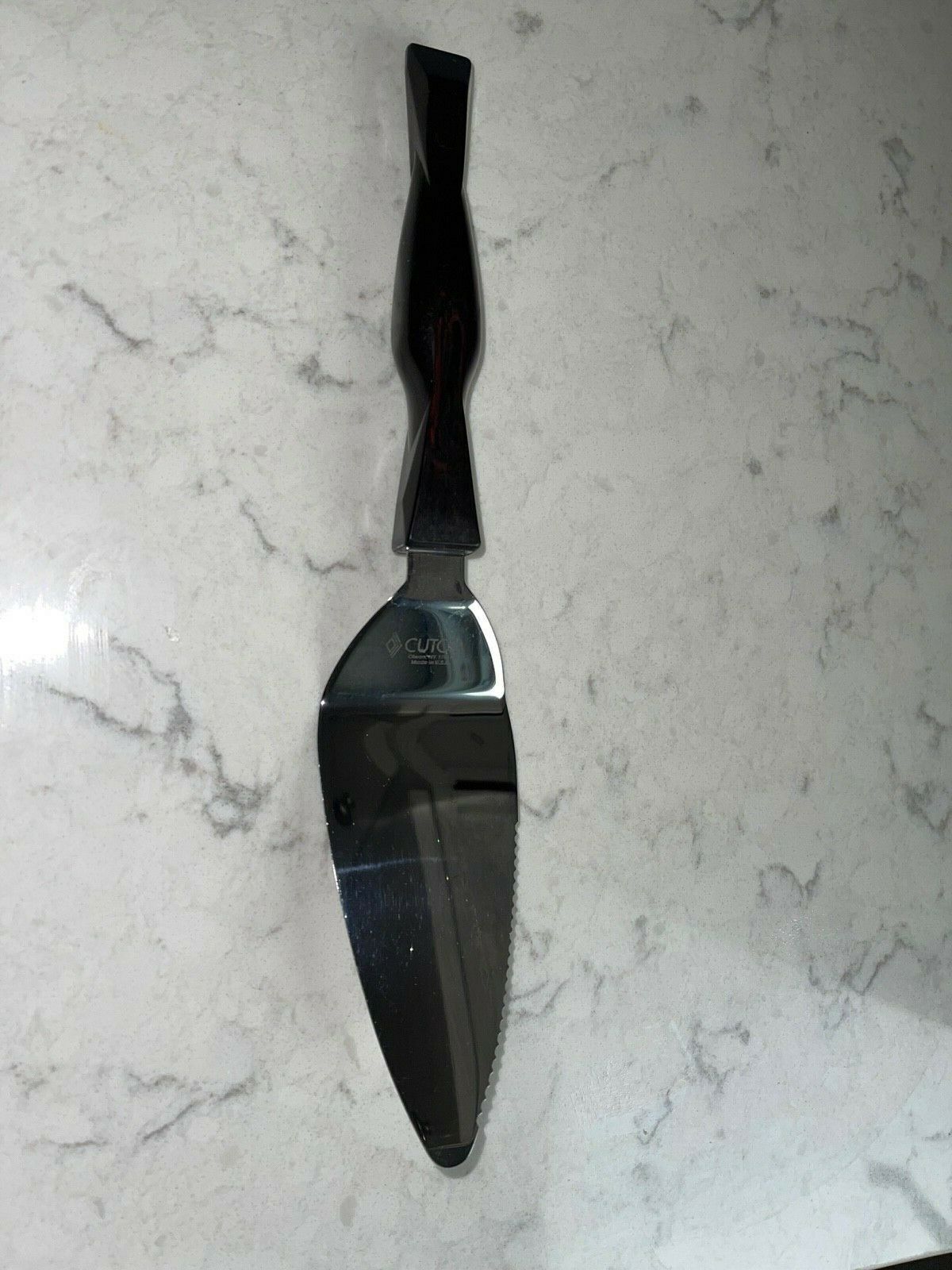 GENUINE CUTCO MADE IN USA PIE CAKE SLICER SERVER #1754 KA BROWN GRAIN HANDLE VG - Fresh Stock Dated December 2025