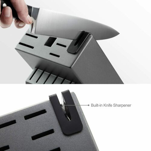 McCook 15pcs Kitchen Knives Cutlery Block Set Stainless Steel Built-in Sharpener - Fresh Stock Dated December 2025