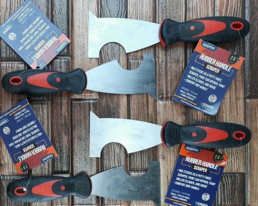 ComfortGrip 5-In-1 Painters Tools 4 Pack Heavy Duty Black & Red FREE SHIPPING - Fresh Stock Dated February 2026