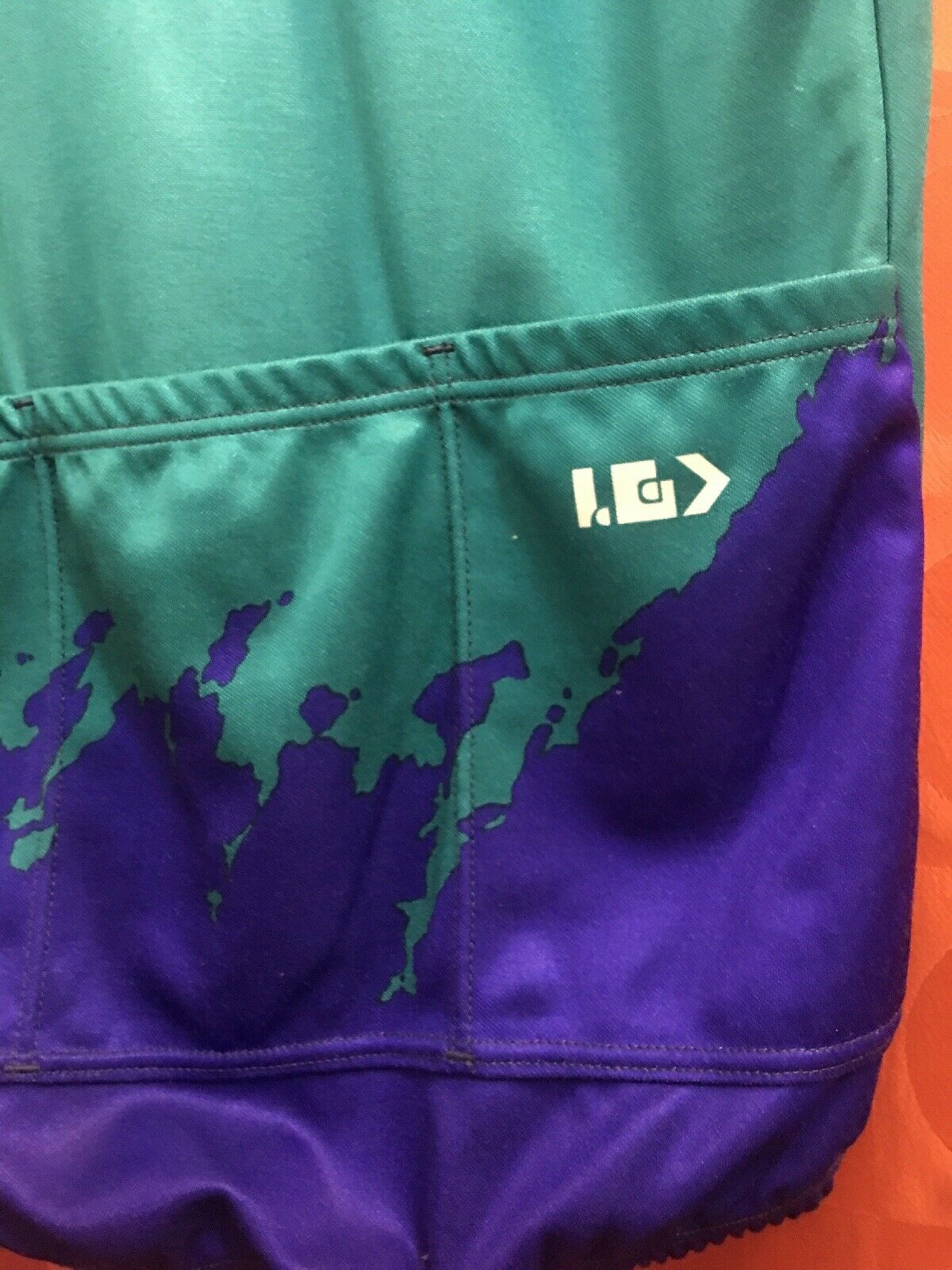 M NOS Vintage GARNEAU Elite USA Made MTB Cycling Jersey TEAL GREEN Purple LILAC - Fresh Stock Dated December 2025