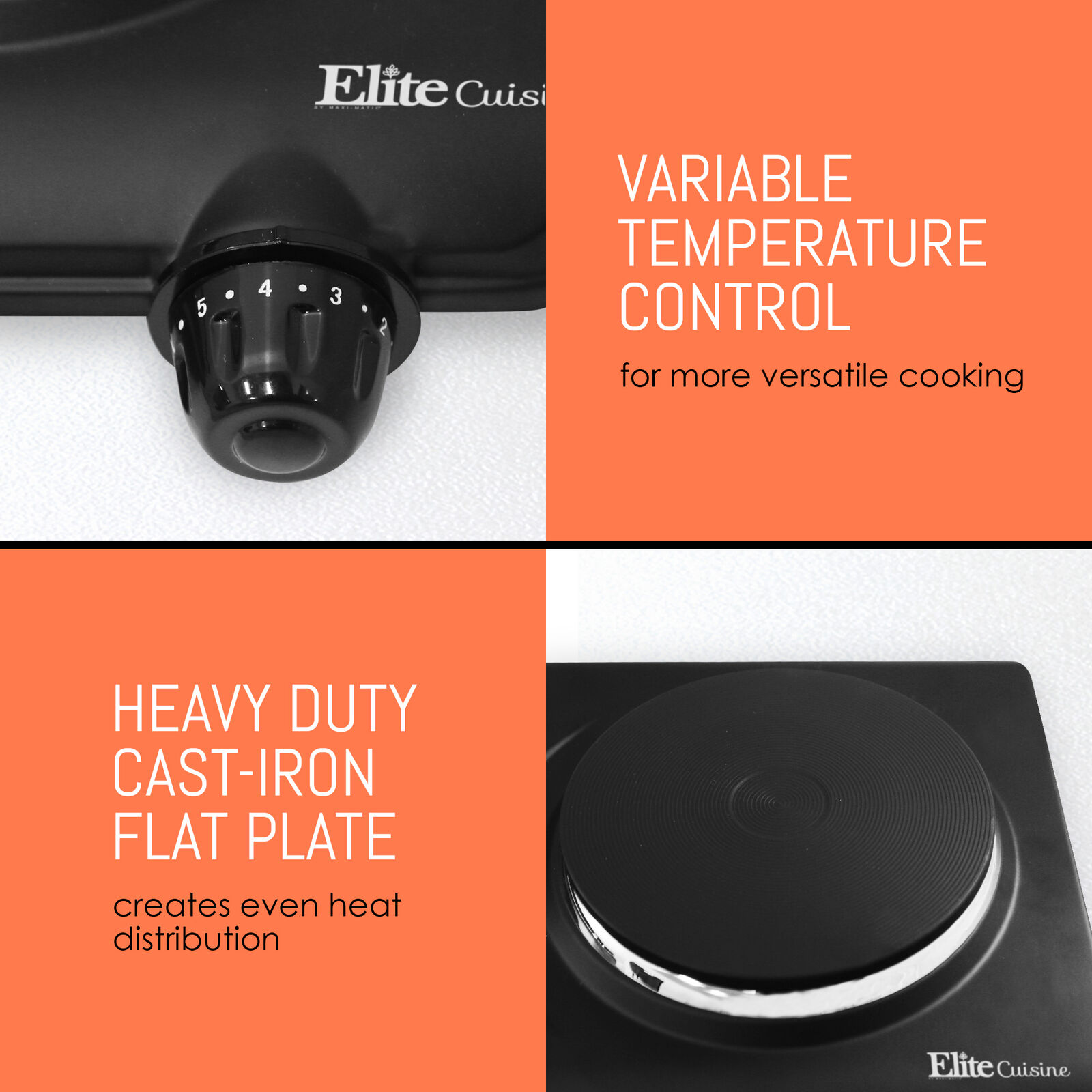 Single Cast Electric Burner Hot Plate Black Marvelous Addition Hot Plate Burner - Fresh Stock Dated February 2026
