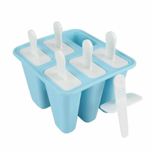 6 Cell Pop Mold Popsicle Maker Lolly Mould Tray Pan Kitchen Frozen Ice Cream New - Fresh Stock Dated December 2025