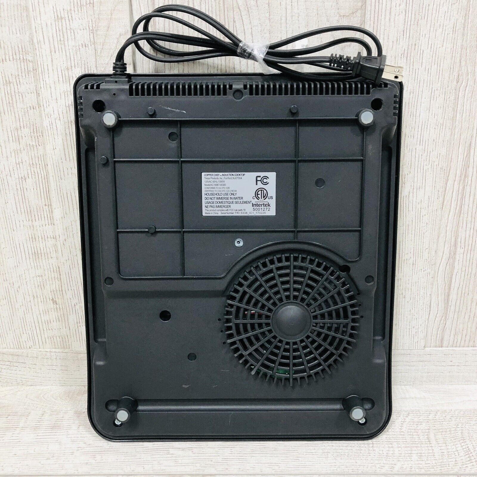 Copper Chef Induction Cooktop #KC16067-00300, 1300 Watts TESTED Precise Temp - Fresh Stock Dated February 2026