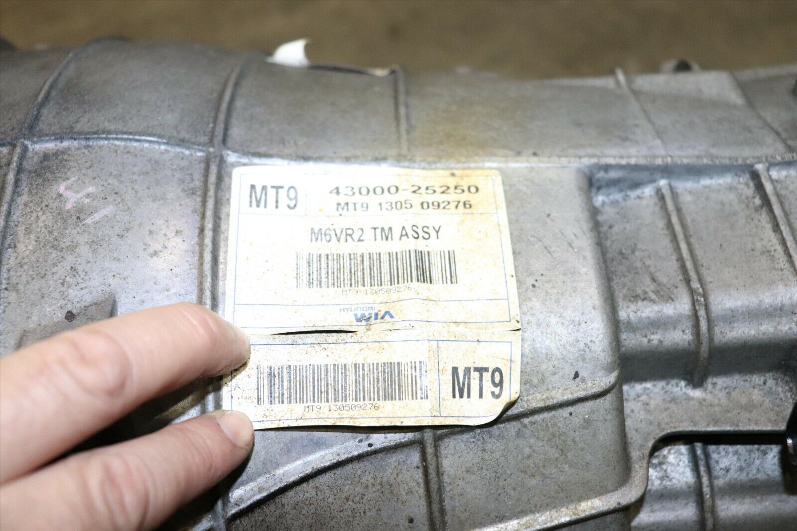 2013-2014 Hyundai Genesis Coupe 2.0T 6SP Manual Transmission Gearbox 43000-25250 - Fresh Stock Dated February 2026