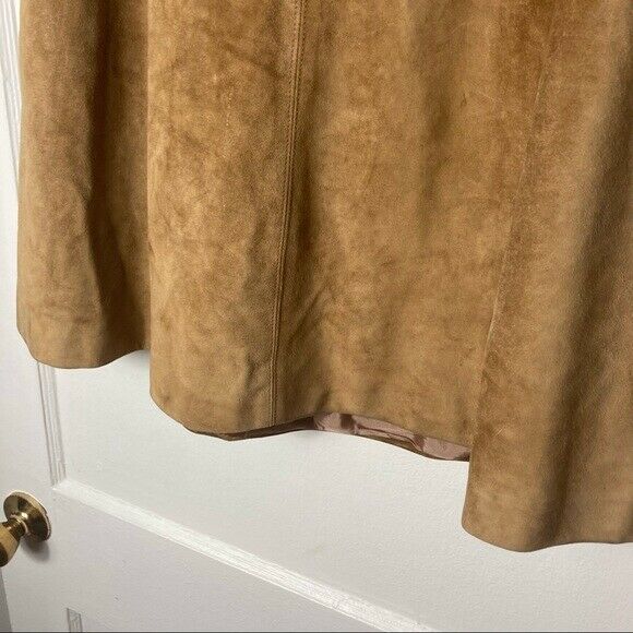 Vintage Maurizio Pecoraro 100% calfskin leather skirt women's size 6 midi italy - Fresh Stock Dated February 2026