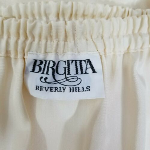 Vintage 70s Birgitta Beverly Hills Ivory Tiered Knee Length High Waist Skirt - Fresh Stock Dated February 2026
