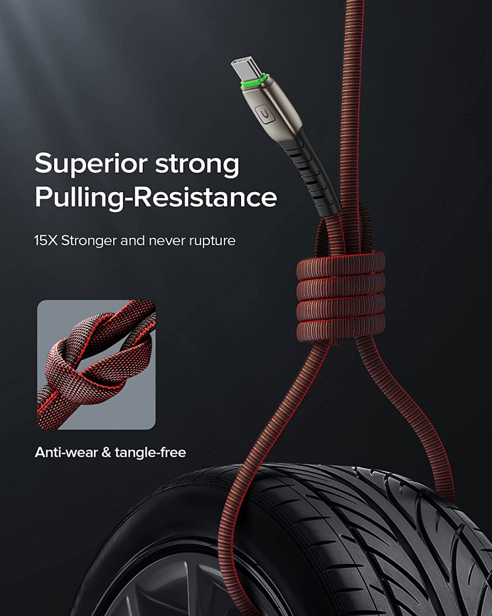 USB Type C Cable, [5 Pack 3.1A] Quick QC3.0 Fast Charging C Black - Fresh Stock Dated February 2026