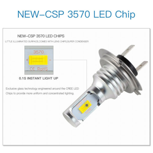 Bevinsee H7 LED Headlight Bulbs Kit Fits For BMW F650GS F700GS F800GS F800GT - Fresh Stock Dated February 2026