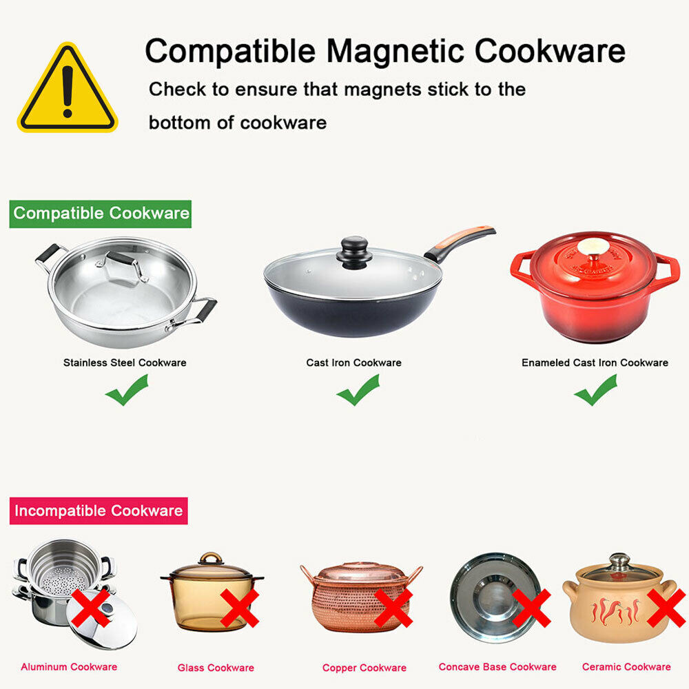 Digital Electric Single Induction Cooker 1800W Portable Burner Cooktop Hot Plate - Fresh Stock Dated December 2025
