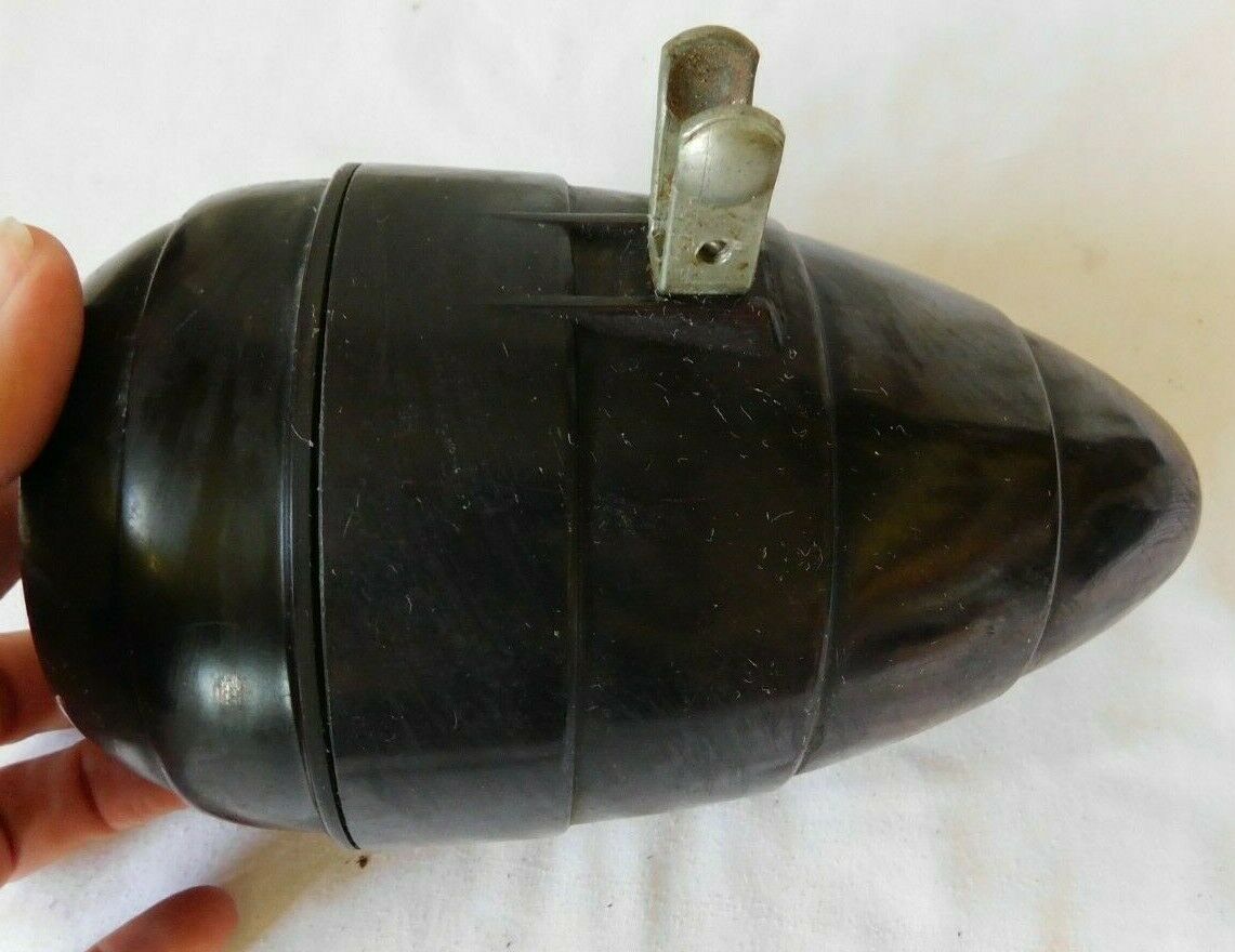 Vintage Bakelite Atomic Beehive Art Deco Bullet Head Light Lamp Bicycle Scooter - Fresh Stock Dated December 2025