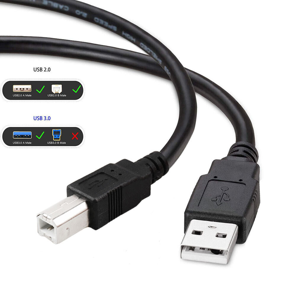 USB 2.0 B Cable Cord Wire for Arturia KeyLab 25 49 61 MIDI Keyboard Controller - Fresh Stock Dated February 2026