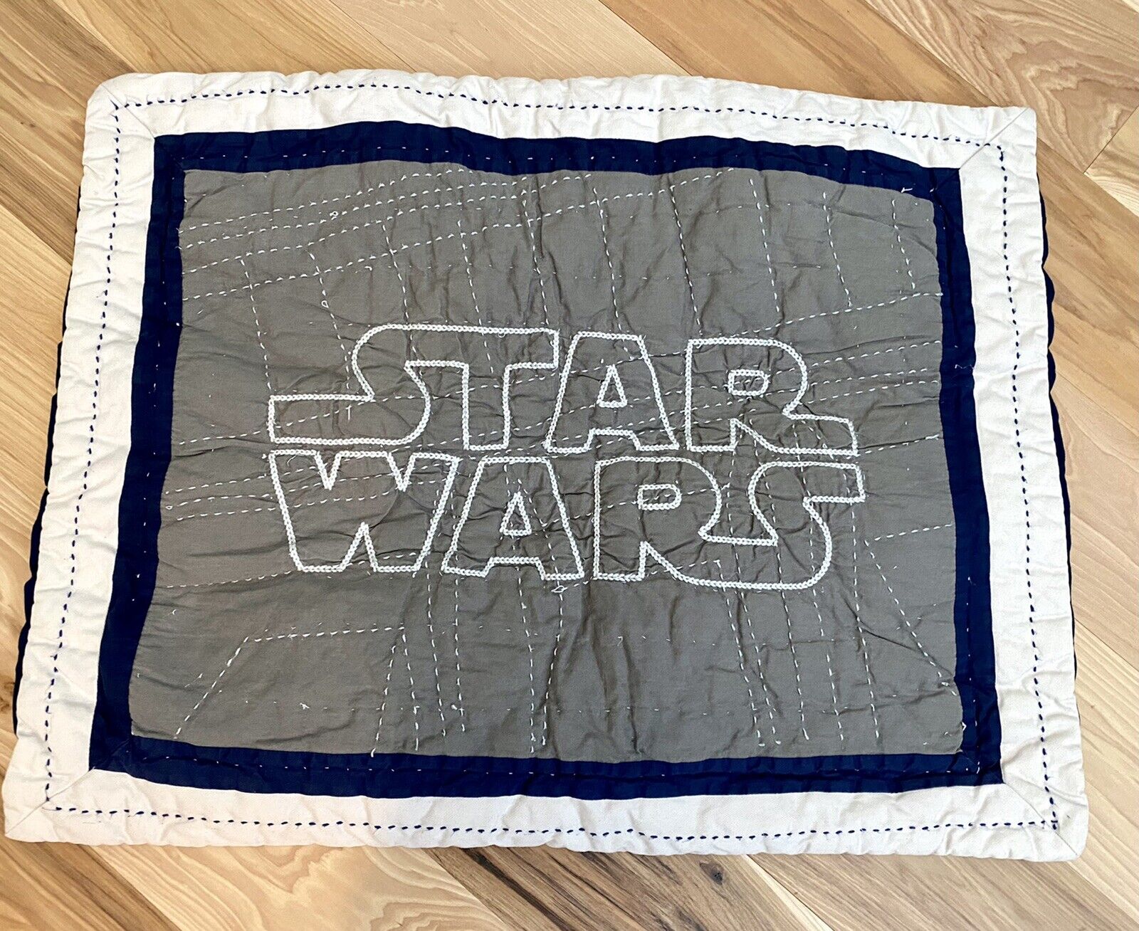 Star Wars Pottery Barn Kids Quilted Standard Pillow Sham Navy  Grey - Fresh Stock Dated February 2026