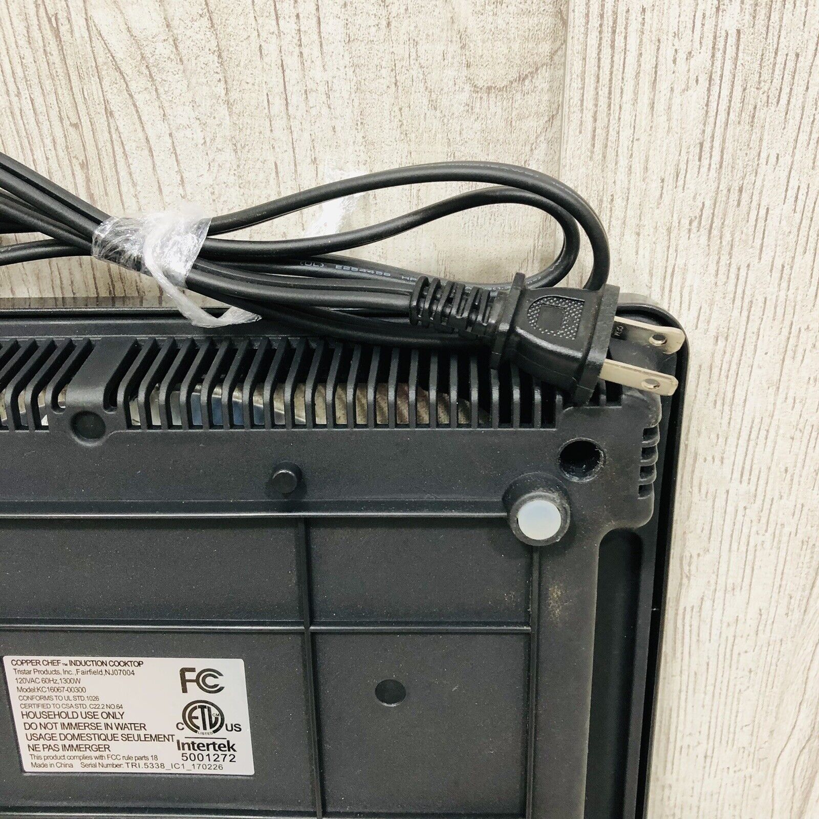 Copper Chef Induction Cooktop #KC16067-00300, 1300 Watts TESTED Precise Temp - Fresh Stock Dated February 2026