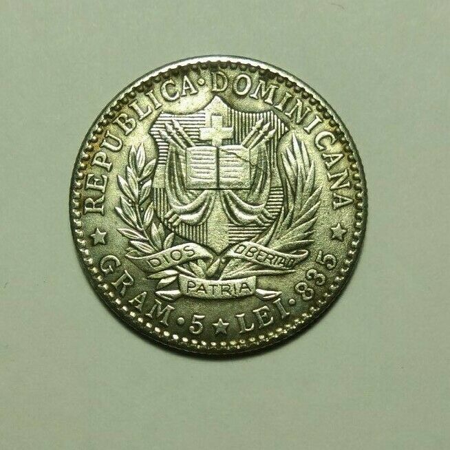 Coin 1 franc 1891 Dominican Republic - Fresh Stock Dated December 2025
